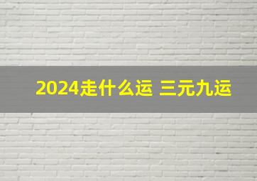 2024走什么运 三元九运